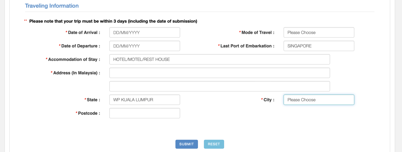 How To Fill Malaysia Digital Arrival Card (MDAC) To Enter Malaysia ...