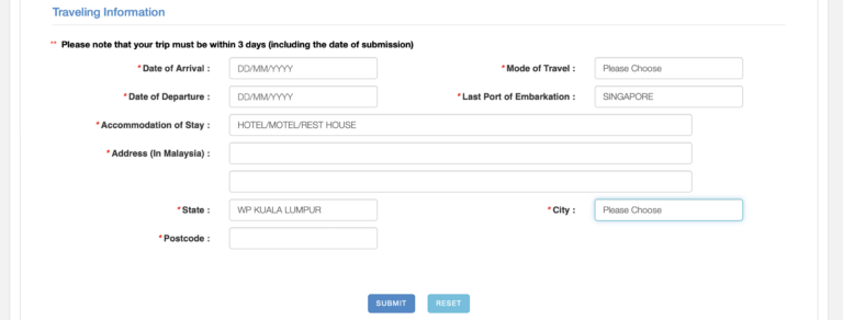 How to Fill Malaysia Digital Arrival Card (MDAC) to Enter Malaysia ...